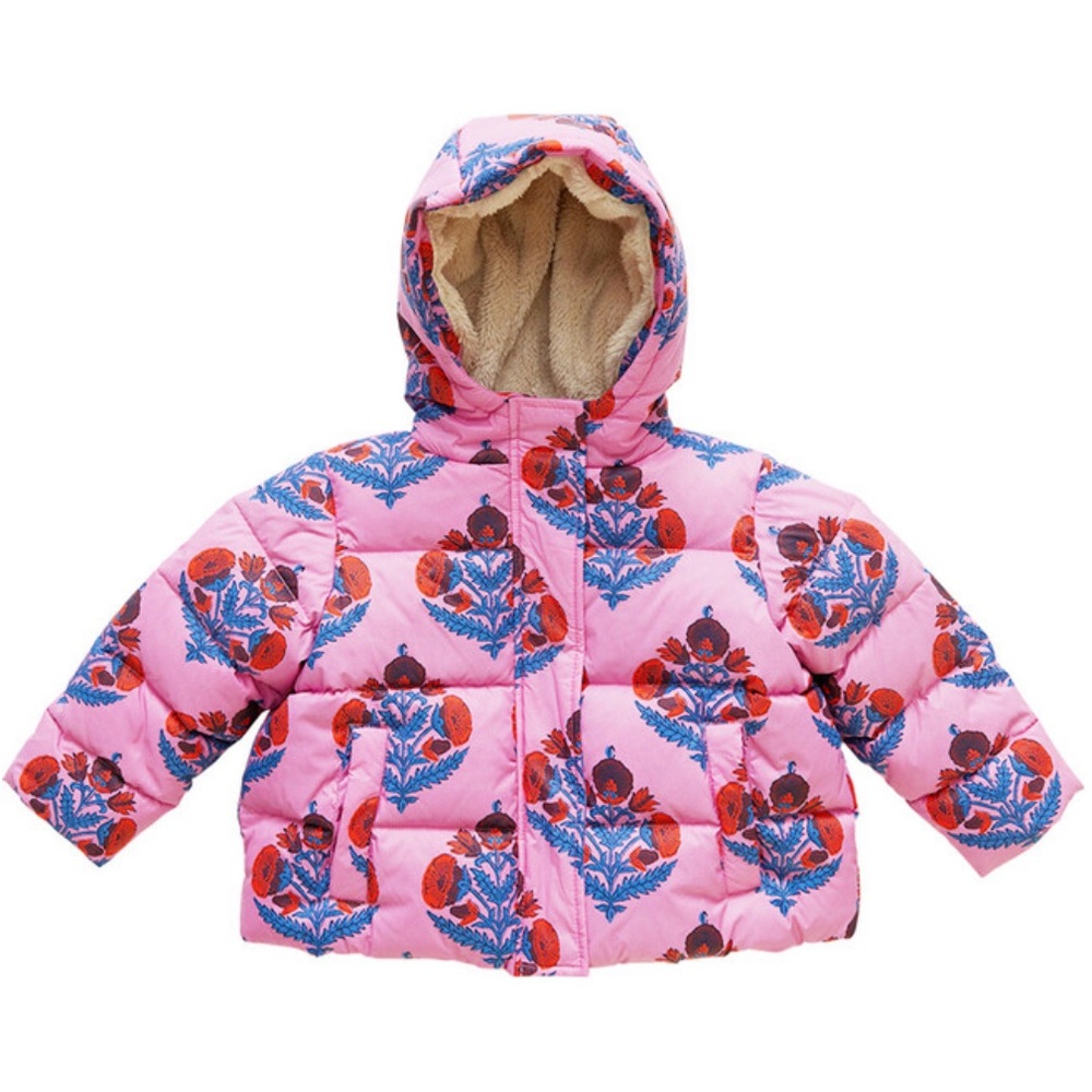 Pink Chicken - Peter Floral Pink Puffer Jacket- Size 8 Girls - Picture 4 of 10